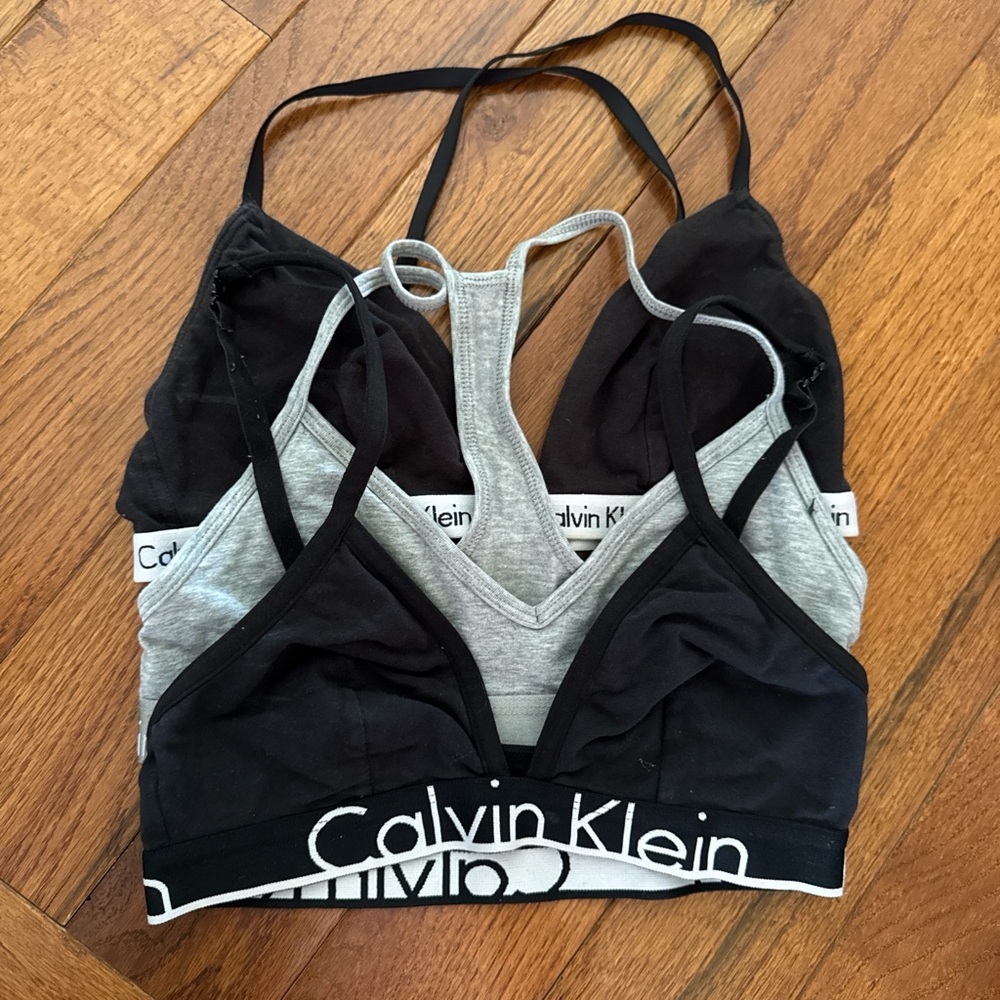 3 Calvin Klein Bralettes